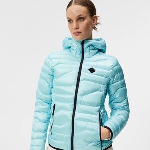 NWT J.Lindbergh Light Blue Cliff Light Down Hood Jacket Size Small